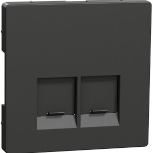Лицев панел за 2xRJ45 цвят Антрацит System Design Merten SE