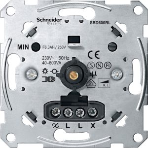 Димер ротативен R=40-600W L=40-600VA механизъм Merten SE