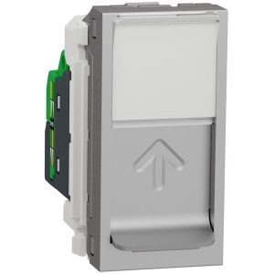 Розетка RJ45 UTP cat.5e S-One 1 мод. цвят Алуминий Unica SE