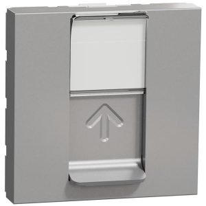 Розетка RJ45 UTP cat.5e S-One 2 мод. цвят Алуминий Unica SE