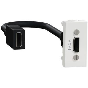 Розетка HDMI с кабел 15см. 1 мод. цвят Бял Unica SE