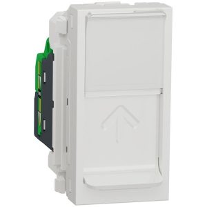 Розетка RJ45 FTP cat.6 S-One 1 мод. цвят Бял Unica SE