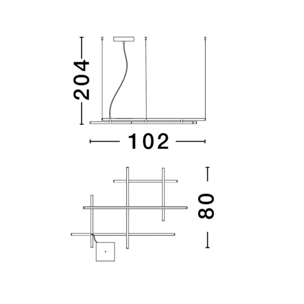 Осветително тяло PACE-9002055 Бял aлуминий/Акрил TRIAC DIMMER NOVA LUCE