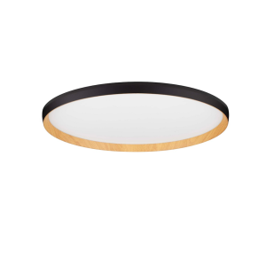 Плафониера VOMOS-9030517 Черен/Дървесен цвят метал/Акрил CCT DIP SWITCH TRIAC DIMMER NOVA LUCE