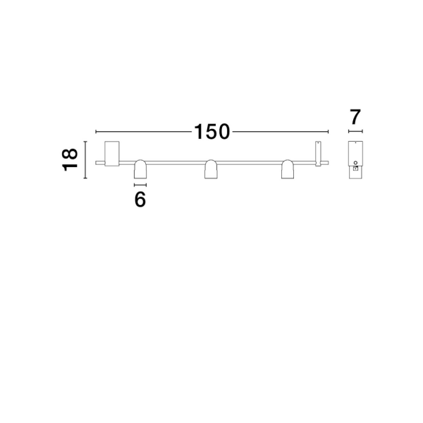 Осветително тяло SIRMOS-9088132 Мока кафе aлуминий TRIAC DIMMER NOVA LUCE