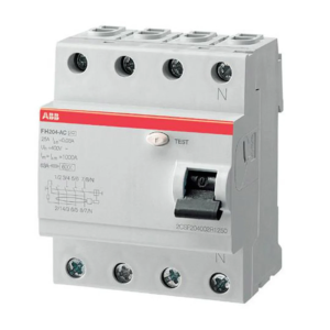 ДТЗ 4P 25А 30mА серия FH204 тип A ABB
