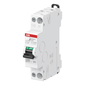 ДТЗ комбинирана DS301C 1P+N 16A крива C 30mA тип AC 6kA 1 мод. ABB