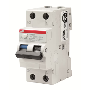 ДТЗ комбинирана DSH201 1P+N 40A крива C 30mA тип AC 6kA 2 мод. ABB