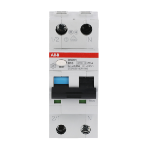 ДТЗ комбинирана DS201 1P+N 16A крива B 30mA тип A 6kA 2 мод. ABB
