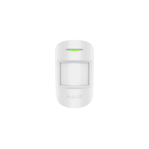 Безжичен датчик за движение PIR, 89°, обхват 12m @ h=2.4m, IP50, бял, MotionProtect Ajax