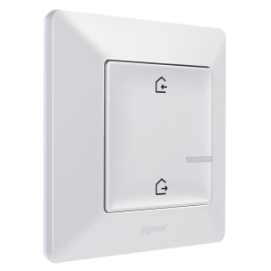 Сценариен ключ БЕЗжичен излизам/прибирам се Smart Valena Life Бял с рамка Legrand с Netatmo