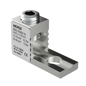 Неизолиран конектор към устройство OT50 1xAl/Cu 1,5-50 mm² h22mm 160A 690V MOREK