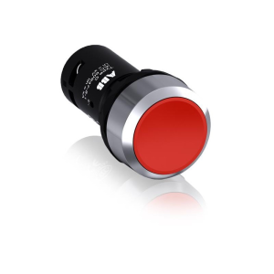 Бутон червен CP1-30R-01 1NC хромиран ринг Ø22mm Compact ABB