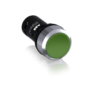 Бутон зелен CP1-30G-11 1NO/1NC хромиран ринг Ø22mm Compact ABB
