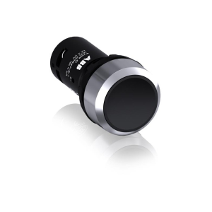 Бутон черен CP1-30B-11 1NO/1NC хромиран ринг Ø22mm Compact ABB