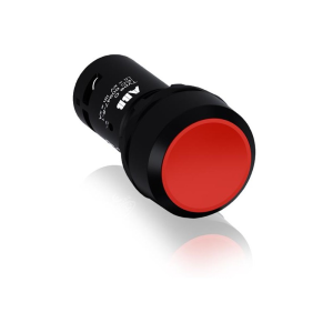 Бутон със задържане червен CP2-10R-10 1NO пластмасов ринг Ø22mm Compact ABB