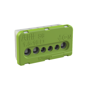 Клема изолирана ЗЕЛЕНА 3x10mm²+3x16mm² 63A АВВ
