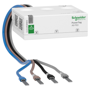 Мерител PowerTag Energy F63 3P+N, монтаж отгоре или отдолу, SE