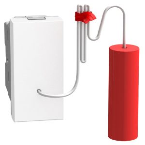 Бутон с шнур 1 модул цвят Бял Light Now Bticino