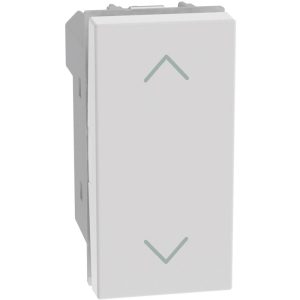 Бутон за щори 1 модул цвят Бял Light Now Bticino