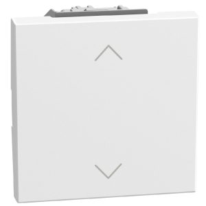 Бутон за щори 2 модул цвят Бял Light Now Bticino