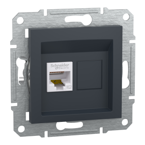 Розетка RJ45 UTP cat.5е цвят Антрацит Asfora SE