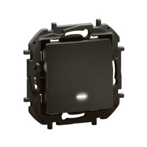 Бутон с индикатор Niloe NEW 6A - 250 VA черен Legrand
