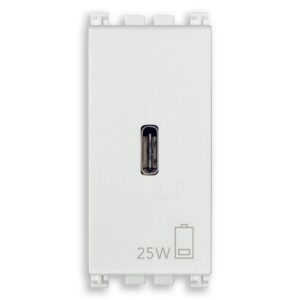 USB-C Контакт Arké, 1M 25W, бял, Vimar