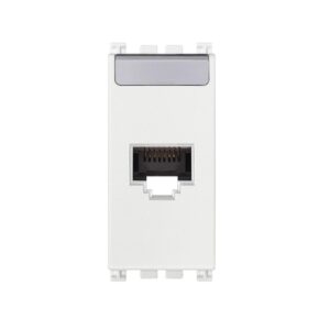 RJ45 Cat5e Netsafe UTP Интернет розетка 1М бял VIMAR ARKE