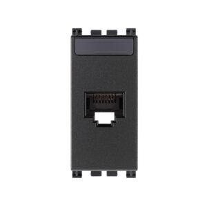 RJ45 Cat5e Netsafe UTP Интернет розетка 1М сив VIMAR ARKE