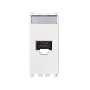 RJ45 Cat6А Netsafe FTP Интернет розетка 1М бял VIMAR ARKE
