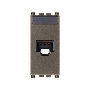 RJ45 Cat6А Netsafe FTP Интернет розетка 1М метал VIMAR ARKE