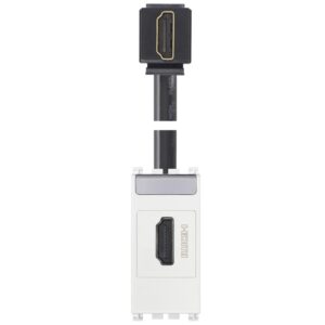 HDMI розетка 90 градуса на изходящия кабел бял VIMAR ARK