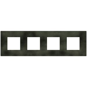 Рамка 2+2+2+2 модул цвят Зелен меланж (Dark Green) Light Now Bticino