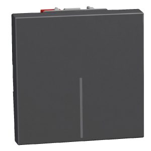 Еднополюсен ключ 2 модул цвят Графит Light Now Bticino