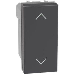 Бутон за щори 1 модул цвят Графит Light Now Bticino