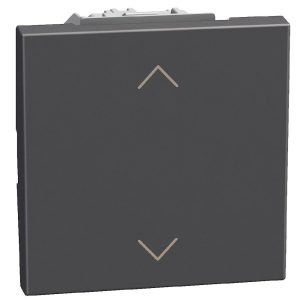 Бутон за щори 2 модул цвят Графит Light Now Bticino