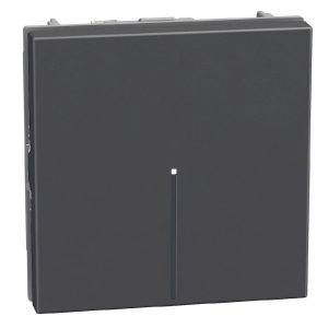 Еднополюсен ключ 2 модул аксиален цвят Графит Light Now Bticino