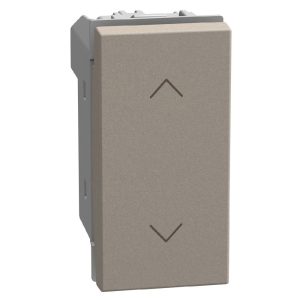 Бутон за щори 1 модул цвят Камък Light Now Bticino