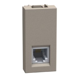 Розетка телефонна RJ11 1 модул цвят Камък Light Now Bticino