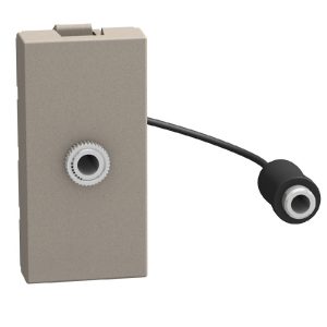 Розетка аудио жак 3.5mm 1 модул цвят Камък Light Now Bticino