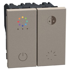 Димер бутонен DALI RGB 2 модул  цвят Камък Light Now Bticino