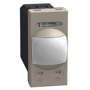 Датчик за движение PIR, 105°, обхват 6m @ h=1.2 модул, LED ≤ 50W, изисква неутрала, 1 модул цвят Камък Light Now Bticino