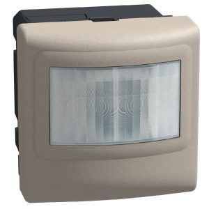 Датчик за движение PIR, 170°, обхват 8m @ h=1.2 моул., LED ≤ 100W, без неутрала, 2 модул цвят Камък Light Now Bticino