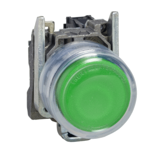 Бутон сглобен зелен 1NO със защитно капаче Ø22mm XB4 SE