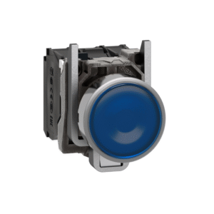 Бутон сглобен син 1NO-1NC светещ 24Vac/dc Ø22mm XB4 SE