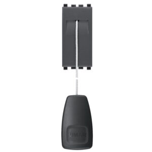 1P NO 10A 250V~ Бутон/ключ с въженце 1,5м Сив VIMAR EIKON