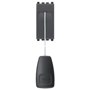 1P NC 10A 250V~ Бутон/ключ с въженце 1,5м Сив VIMAR EIKON