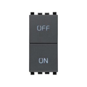 Два независими бутона NO+NC 10A ON/OFF Символ Сив VIMAR EIKON