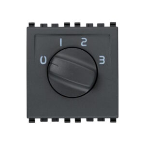 Ротативен ключ за вентилатор 1P 6(3) A 250 V~ 2M, 3 степени, Grey,VIMAR EIKON